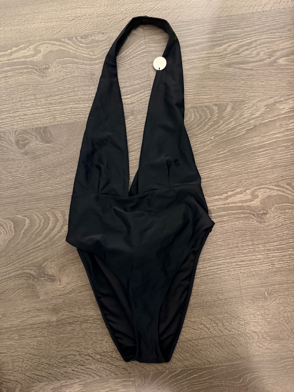 Black Halter One-Piece Swimsuit for Women - Classic Solid - BRAND NEW TAGS ON